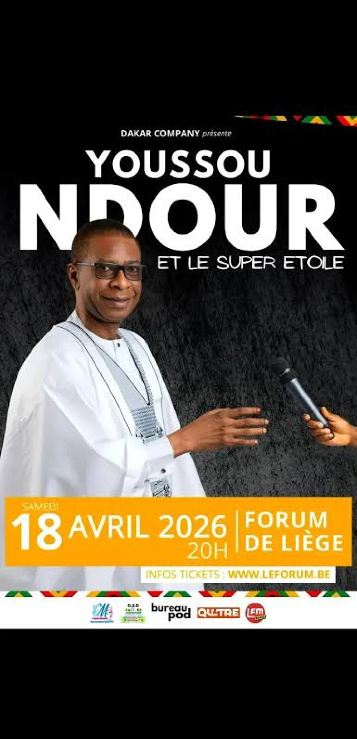 Billets Youssou N'Dour (Le Forum Liege - Liège)