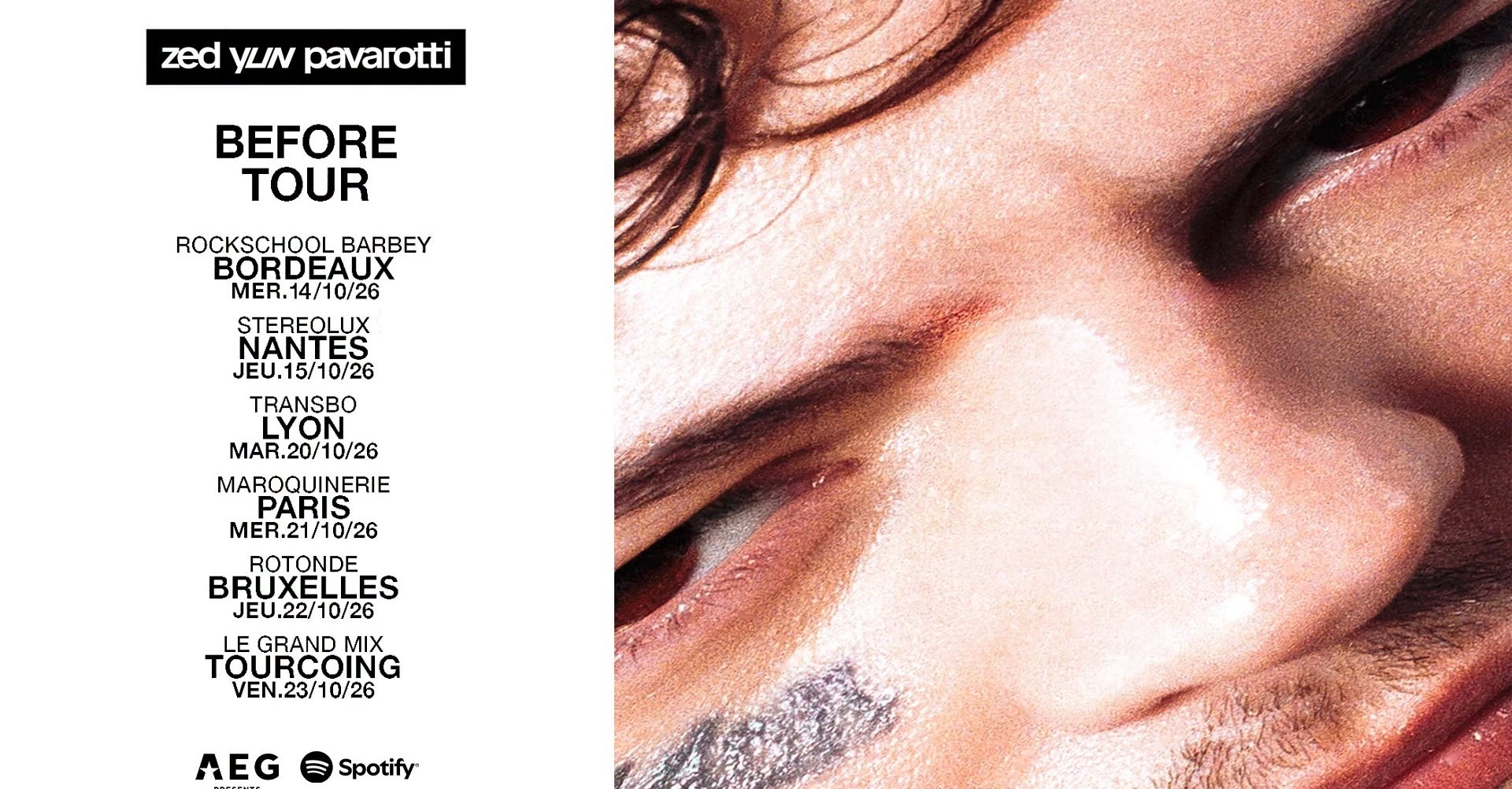 Zed Yun Pavarotti at Rock School Barbey Tickets