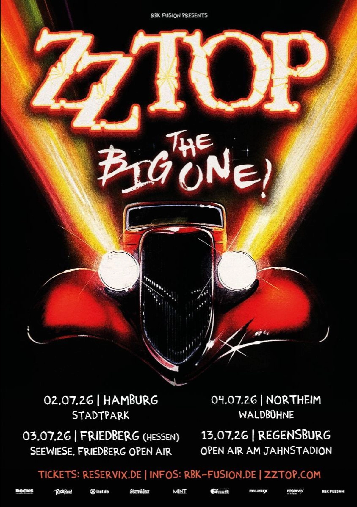 Billets ZZ Top (Stadtpark Hamburg - Hambourg)