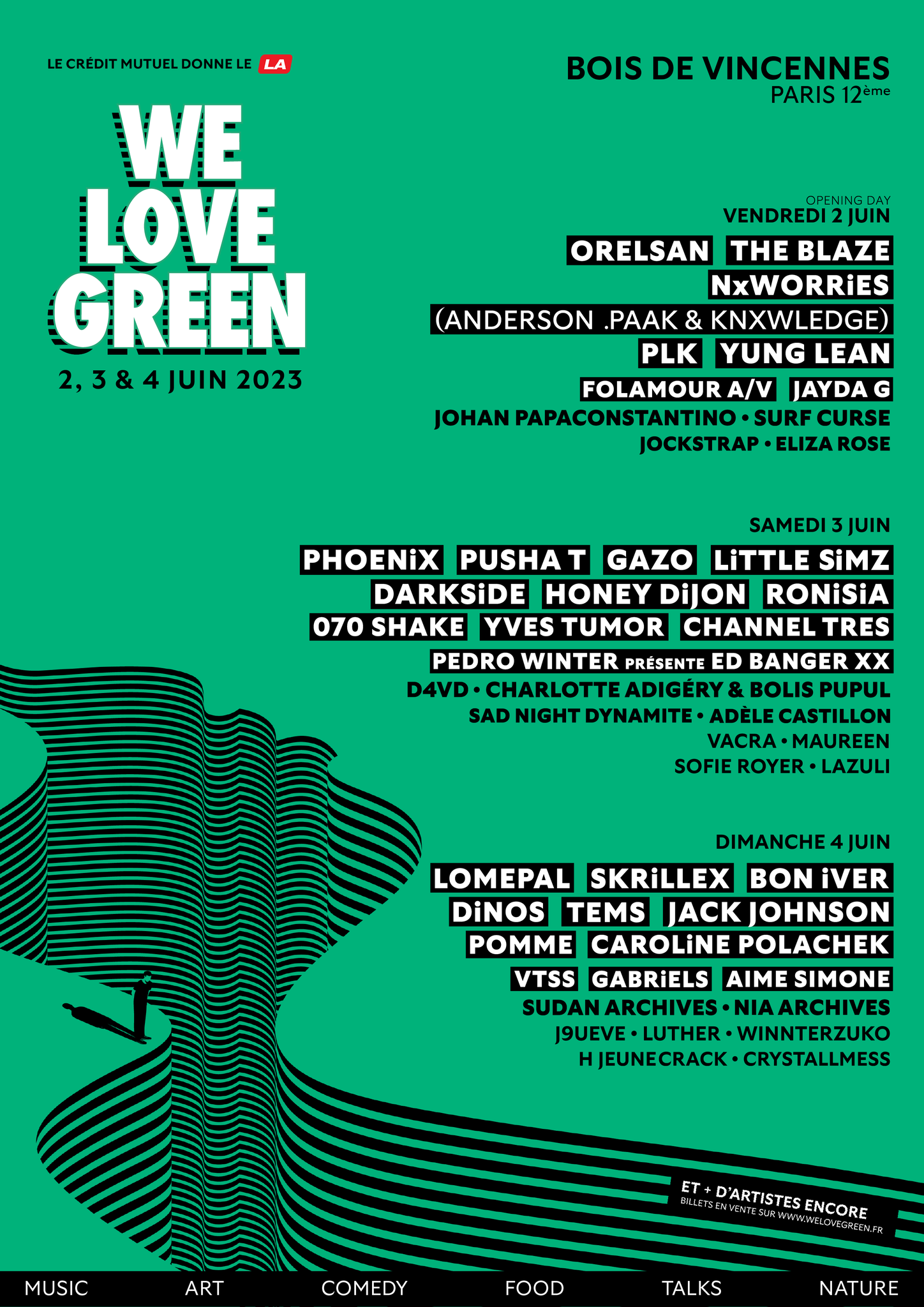 Billets et pass We Love Green 2023 Infos et tarifs des places de festival
