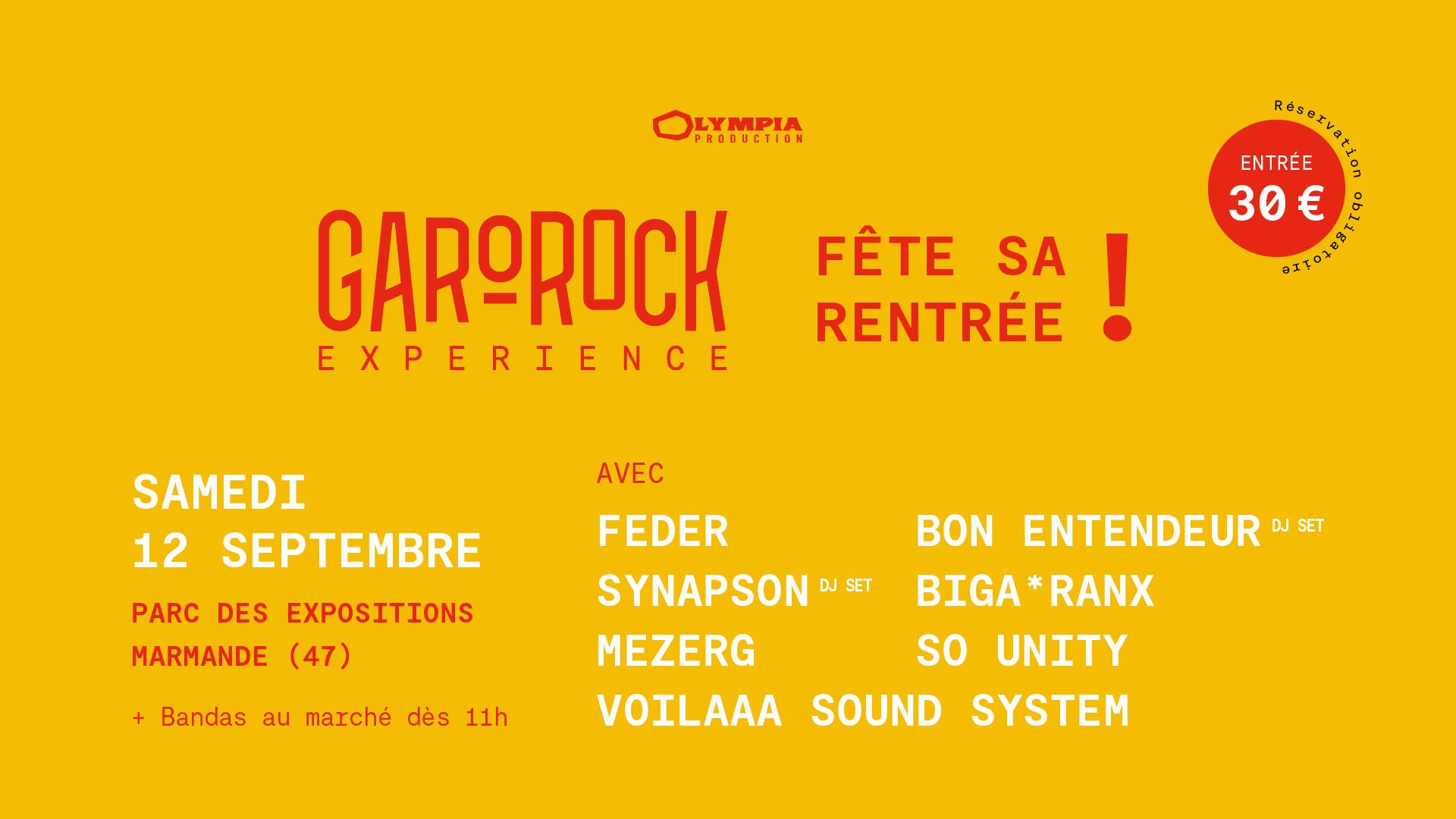 Garorock fête sa rentrée Tickets