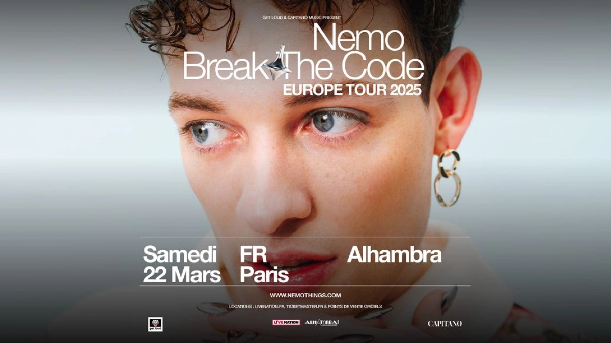 Nemo, gagnant de l'Eurovision, annonce une tournée européenne avec un passage à Paris !